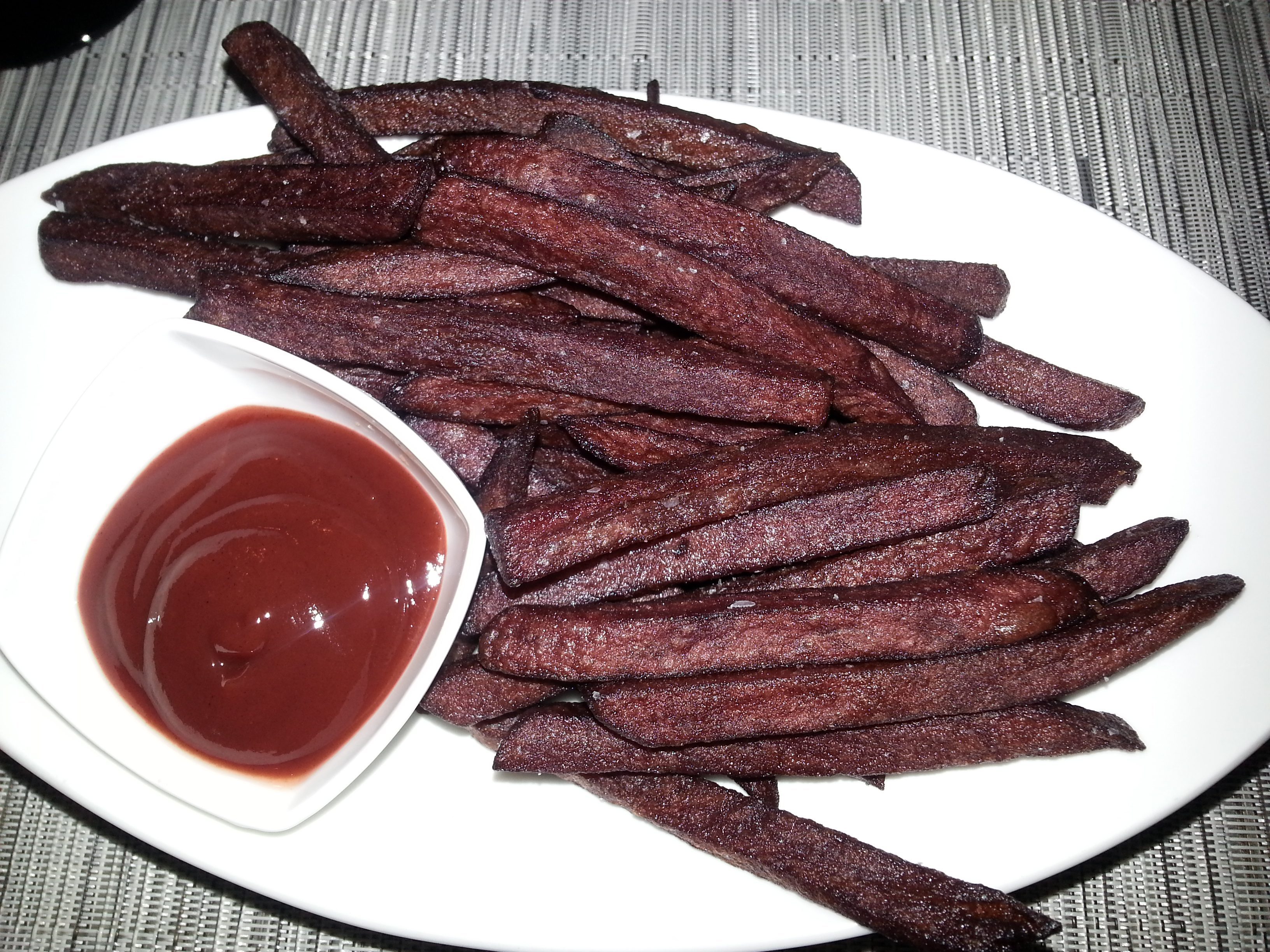 Red Wine Fries with K-J Cabernet Ketchup