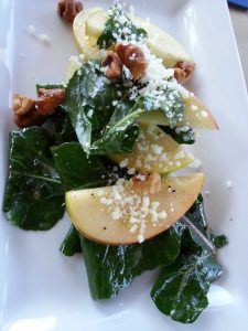 Chef Lance Carlini at Miraflores - Wild Arugula, Apple Hill Apples, and Black Walnut Salad Paired with Barbera